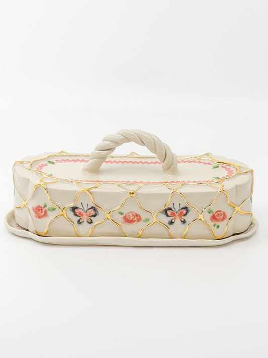Fabergé Rose Butter Dish