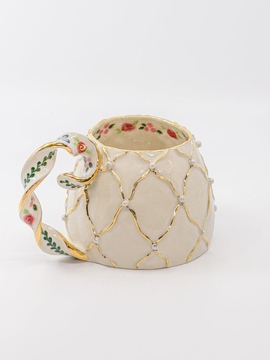 Pearled Fabergé Egg Mug