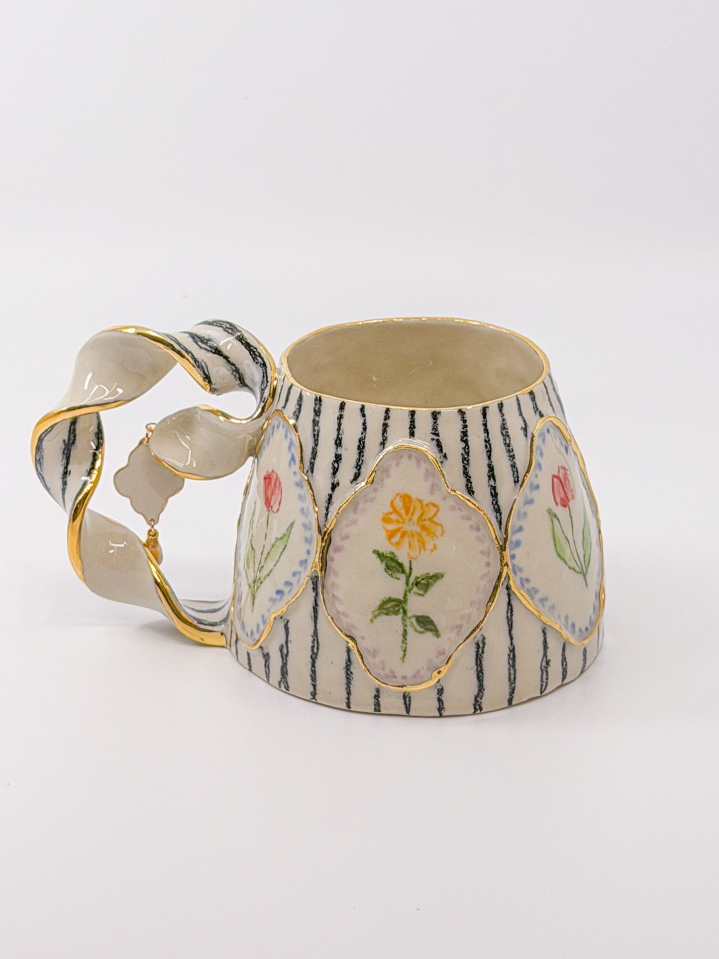 The Flower Patch Mug with Charm