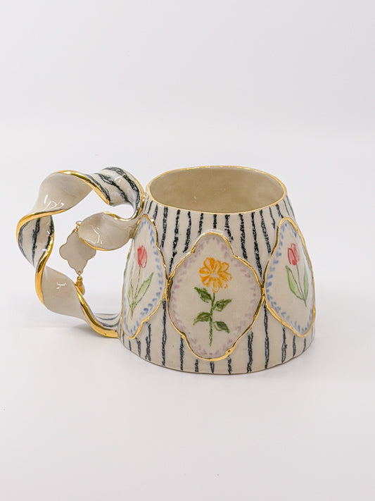 The Flower Patch Mug with Charm