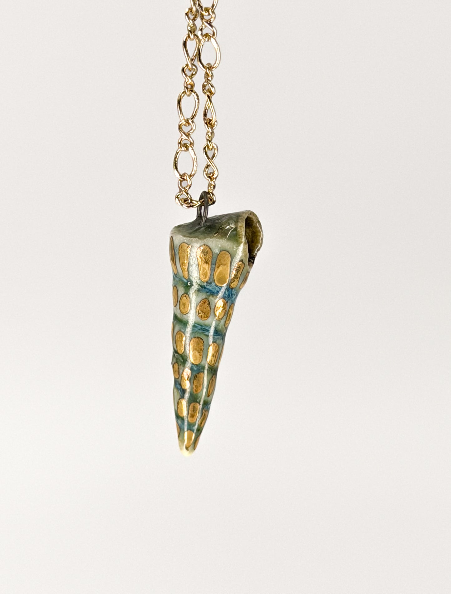 Spotted Spiral Shell Charm